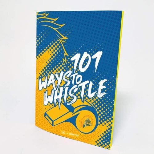 Official Chennai Super Kings CSK 101 Ways to Whistle Flip Note book