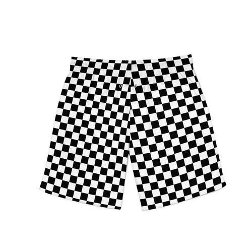 Checkered All Over Print Shorts