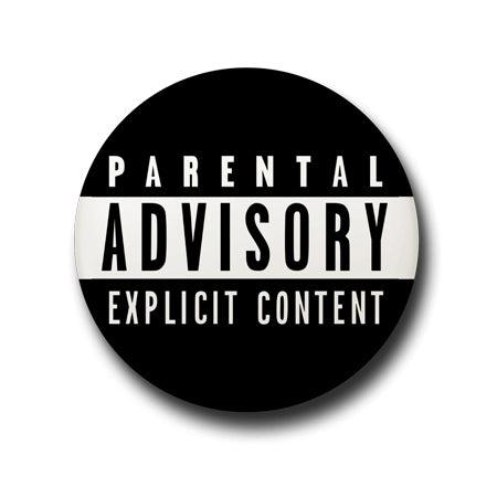 Parental Advisory Button Badge + Fridge Magnet