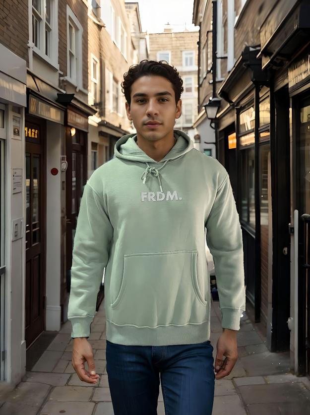 FRDM. Sage Green Hoodie