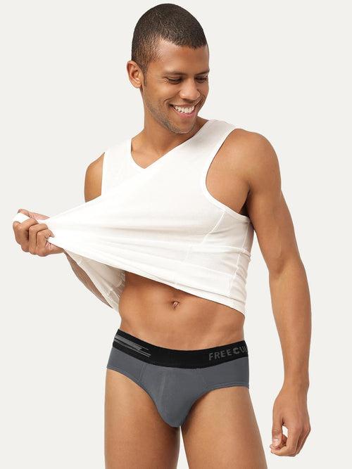 Men's Anti-Bacterial Micro Modal Brief in Contrast Waistband (Pack of 1)