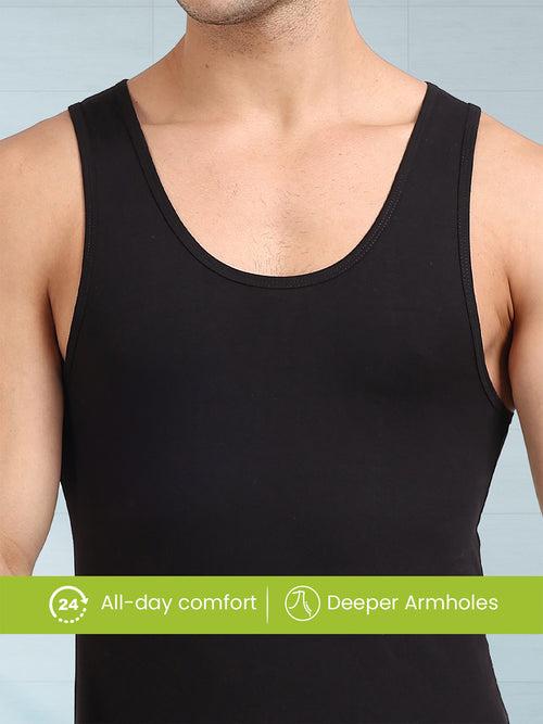 Regular Fit Organic Cotton Comfort Vest for Men (Pack of 2)