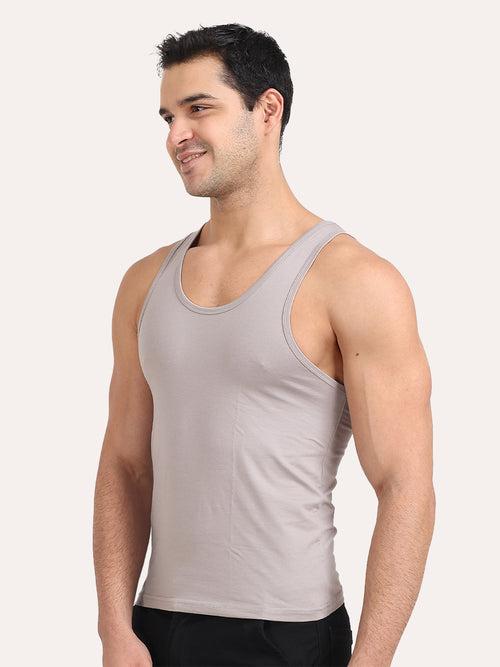 Regular Fit Organic Cotton Comfort Vest for Men-Pack of 5