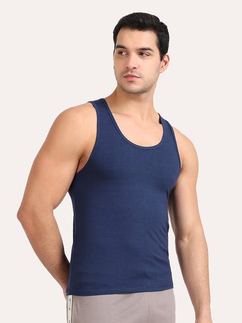 Regular Fit Organic Cotton Comfort Vest for Men-Pack of 5