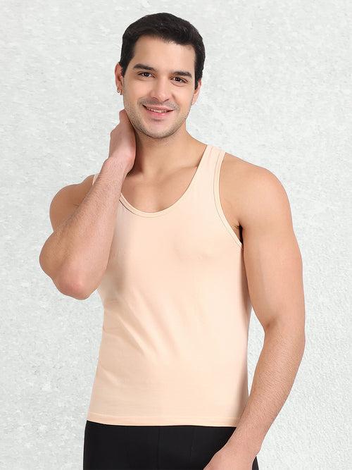 Regular Fit Organic Cotton Comfort Vest for Men-Pack of 3