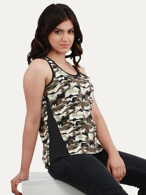 Camouflage Printed Women's Tanks (Pack of 3)