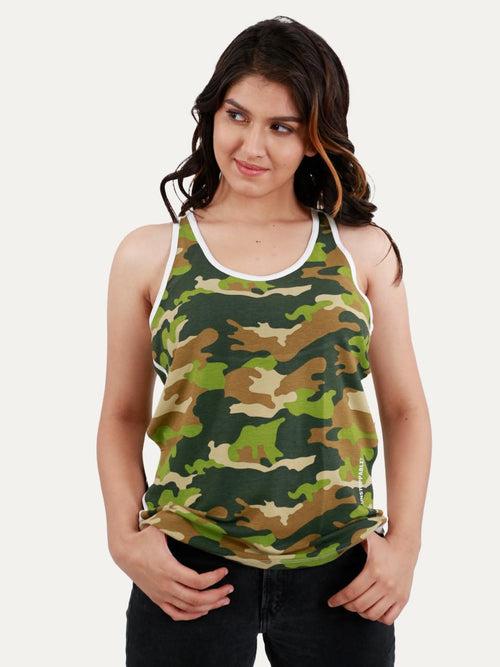 Camouflage Printed Women's Tanks (Pack of 4)