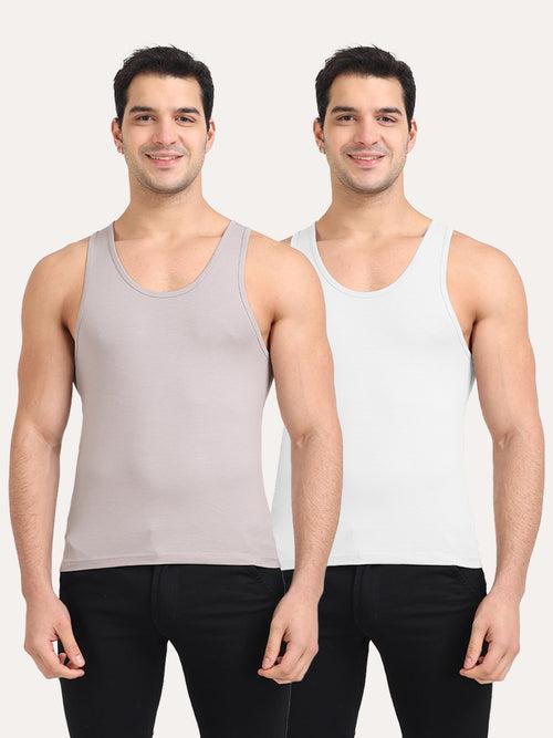 Regular Fit Organic Cotton Comfort Vest for Men (Pack of 2)