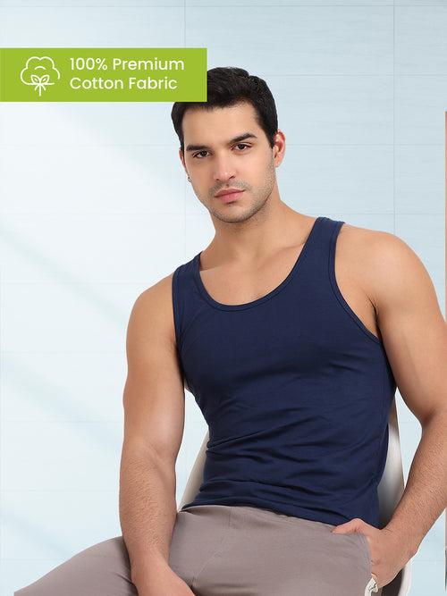 Regular Fit Organic Cotton Comfort Vest for Men (Pack of 2)