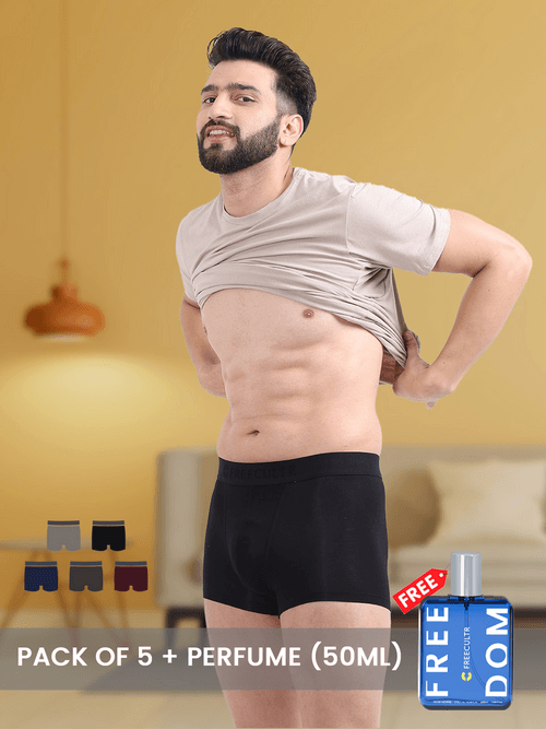 Men's Anti-Bacterial Micro Modal Trunk (Pack of 5)