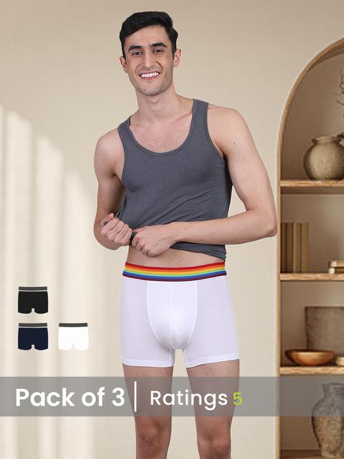 Pride Edition - Men's Anti-Bacterial Micro Modal Trunk (Pack of 3)