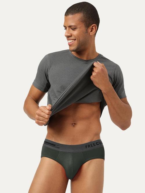 Men's Anti-Bacterial Micro Modal Brief in Contrast Waistband (Pack of 1)