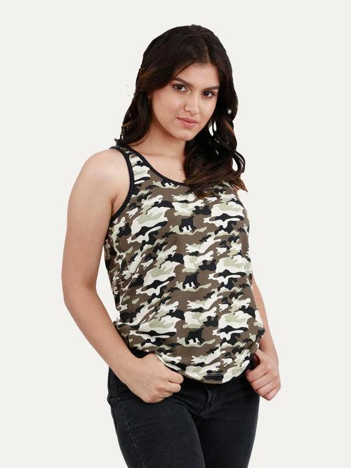 Camouflage Printed Women's Tanks (Pack of 3)