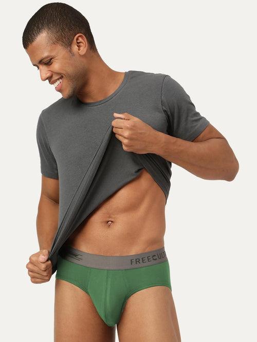 Men's Anti-Bacterial Micro Modal Brief in Contrast Waistband (Pack of 1)