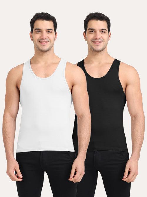 Regular Fit Organic Cotton Comfort Vest for Men (Pack of 2)