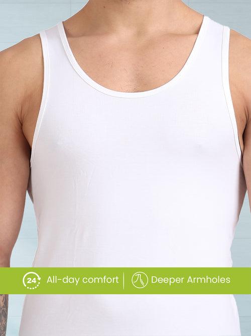 Regular Fit Organic Cotton Comfort Vest for Men (Pack of 2)