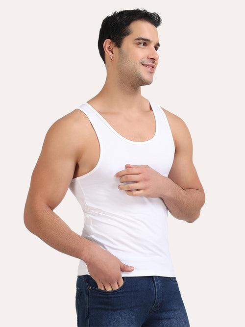 Regular Fit Organic Cotton Comfort Vest for Men-Pack of 5