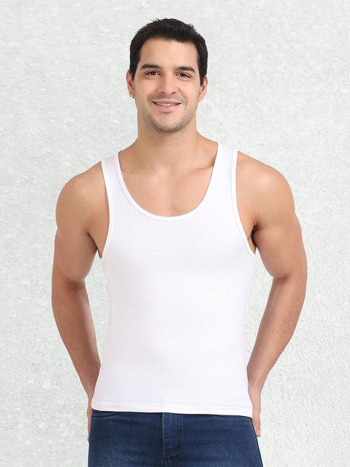 Regular Fit Organic Cotton Comfort Vest for Men-Pack of 5