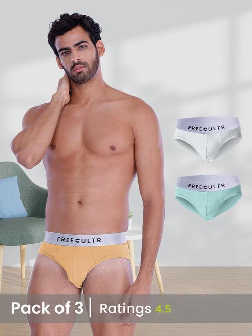 Men's Anti-Bacterial Micro Modal Briefs with Silverfox Waistband (Pack of 3)