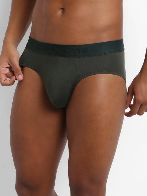 Men's Anti-Bacterial Micro Modal Brief in Solid Waistband (Pack of 1)