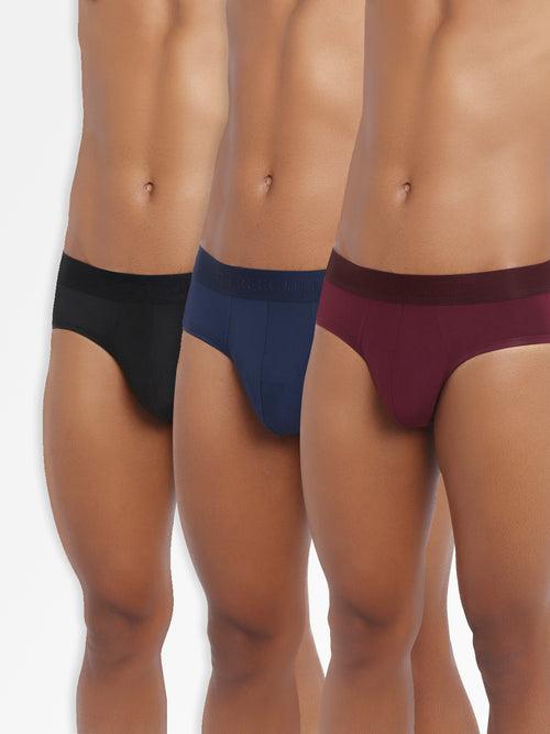 Men's Anti-Bacterial Micro Modal Brief in Solid Waistband (Pack of 3)