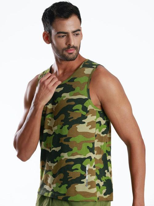 Active Fit Camo Printed Bamboo Vest (Pack of 3)