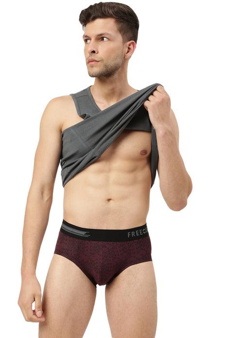 Men's Anti-Bacterial Printed Micro Modal Brief (Pack of 2)