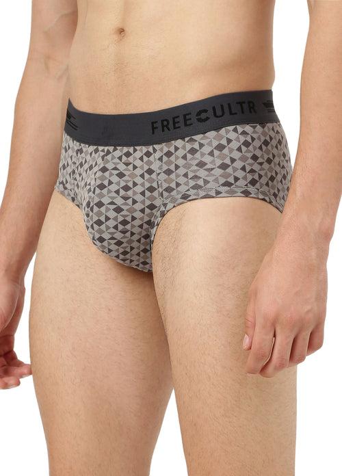 Men's Anti-Bacterial Printed Micro Modal Brief (Pack of 2)