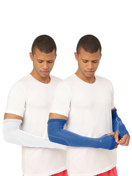 Unisex White Arm Sleeves (Pack of 2)