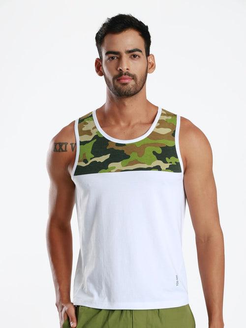 Active Fit Camo Printed Bamboo Vest (Pack of 3)