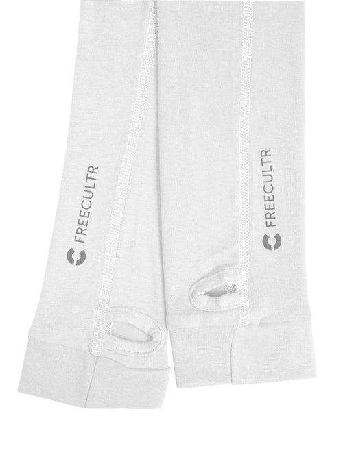 Unisex White Arm Sleeves (Pack of 2)