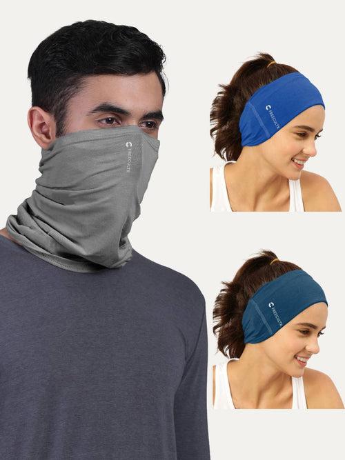 Unisex Organic Bandana Masks - Plain (Pack of 3)