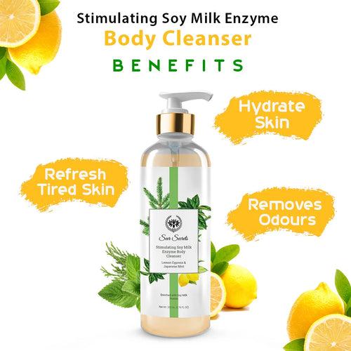 Lemon, Cypress & Japanese Mint Stimulating Soy Milk Enzyme Body Cleanser, 200ml