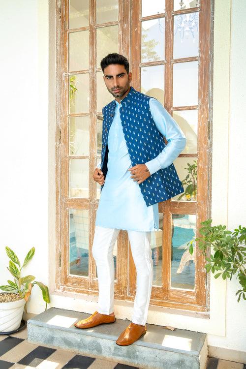 Pineapple Bundi Jacket with Kurta Set