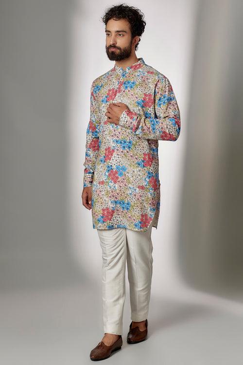 Floral Print Kurta Set