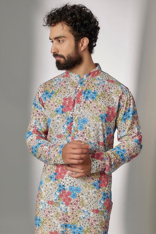 Floral Print Kurta Set