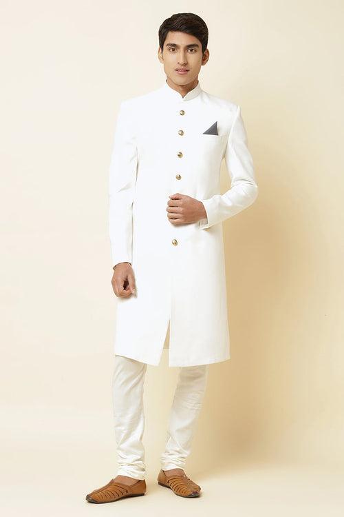 White Sherwani Set