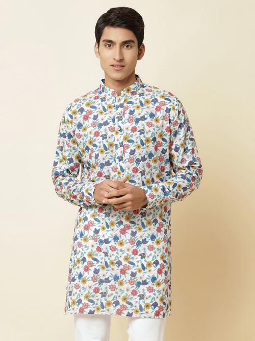 Multi-Colour Floral Print Kurta