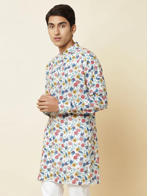 Multi-Colour Floral Print Kurta