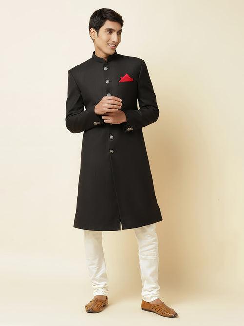 Black Sherwani Set