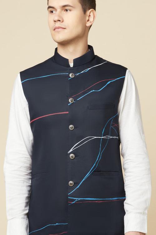 Digital Print Bundi Jacket