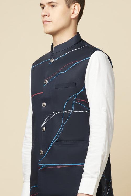 Digital Print Bundi Jacket