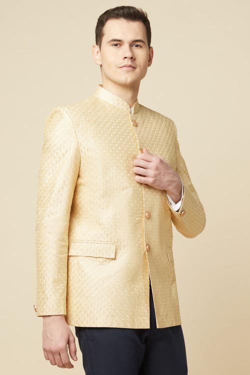 Nude Embroidered Jodhpuri Jacket