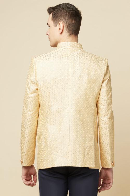 Nude Embroidered Jodhpuri Jacket