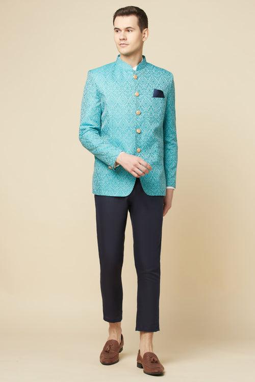 Green Brocade Jodhpuri Jacket