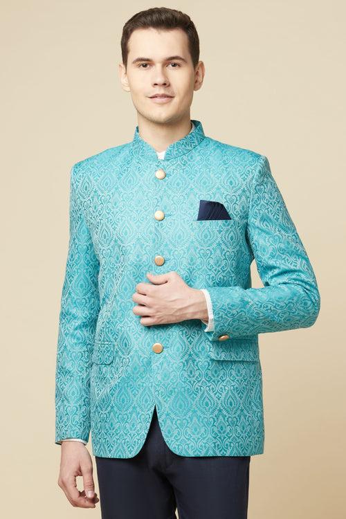 Green Brocade Jodhpuri Jacket