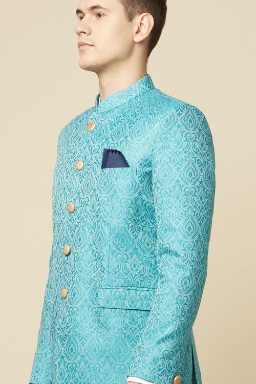 Green Brocade Jodhpuri Jacket