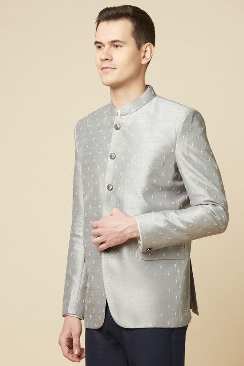 Grey Embroidered Jodhpuri Jacket