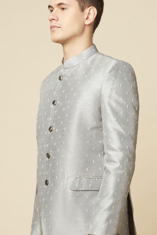 Grey Embroidered Jodhpuri Jacket