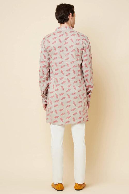 Leaf Print Kurta Set